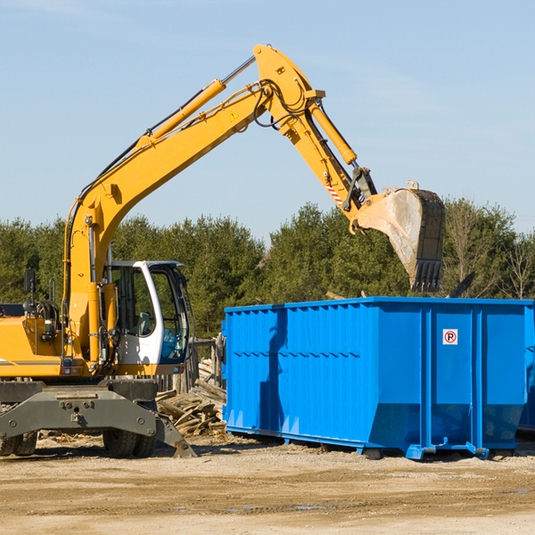 are there any restrictions on where a residential dumpster can be placed in Falls City NE